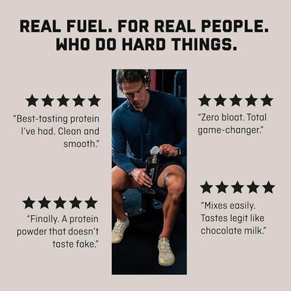 Jocko Fuel Whey Protein Powder, Mint Chocolate, 22g Protein, Digestive Enzymes + Probiotic Blend, No Sugar Added, with Essential Amino Acids + Electrolyte Minerals, 26 Servings