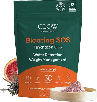 Bloating SOS Fast-Acting Drink Powder, Bloating Relief for Women with Morosil & Digestive Enzymes, for Water Retention, Metabolism, Gut Health & Immune Support, Citrus Orange - Dietitian Co-Developed