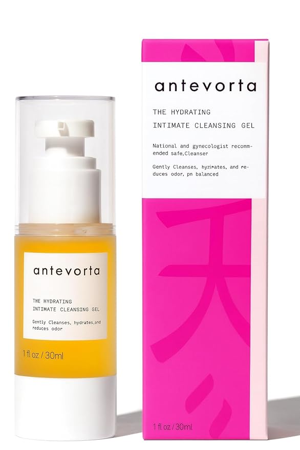 Antevorta Feminine Wash for Vaginal Health - Intimate Cleansing Gel - Soothes Dryness, Itch, & Order - Menopause Irritability, Natural pH Balanced, Regular to Sensitive Skin, 1 fl oz / 30 ml