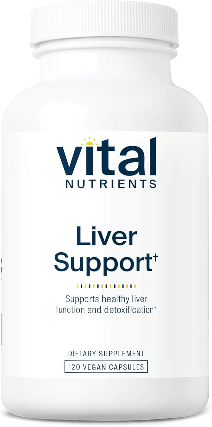 Vital Nutrients Liver Support Milk Thistle and Curcumin - Vegan Supplement - Herbal Combination to Support Healthy Liver Function* - Gluten, Dairy and Soy Free - 120 Capsules