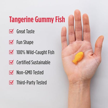 Nordic Naturals Nordic Omega-3 Gummy Fish, Tangerine - 30 Gummy Fish - 124 mg Total Omega-3s with EPA & DHA - Non-GMO - 30 Servings