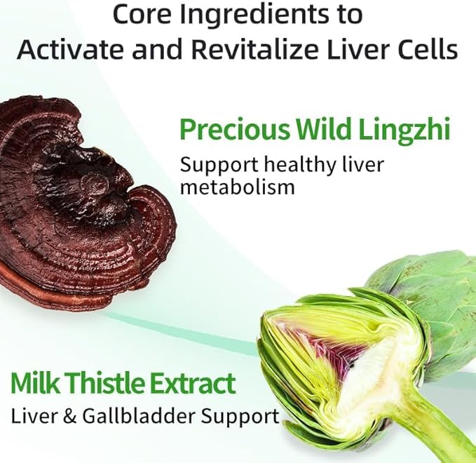 Liver Detox Supplement,30000mg Milk Thistle Turmeric Tablet,Stay up Late – Supports Liver Health – 60 Tablets