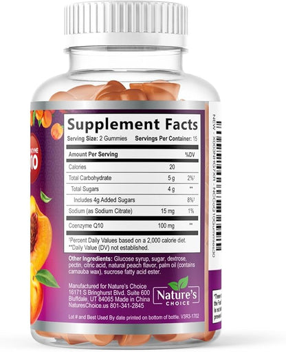 CoQ10 Gummies for Adults - Coenzyme Q10 100mg Per Serving - 3X Strength, High Absorption Antioxidant Supplement for Heart Health Support & Energy Production - Co Q10 (Coq 10) Supplements - 30 Gummies