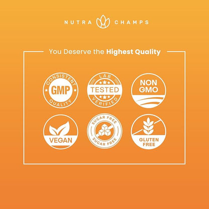 NutraChamps Kids Multivitamin Gummies | Sugar Free 120 Gummy Vitamins for Kids | Vegan & Non-GMO | Strawberry, Passionfruit, Peach & Cherry