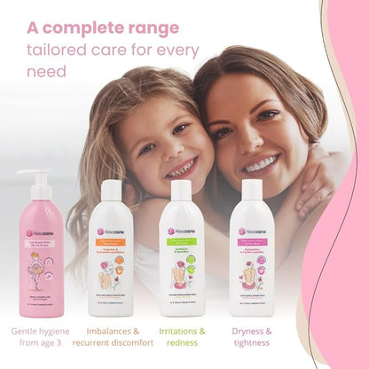 Hexacare | Intimate Cleansing Gel for Young Girls 200ml | Gentle Hygiene from Ages 3 to 12 | Sage Extract, Aloferm® & Lactic Acid | pH 4.5 | Made in France