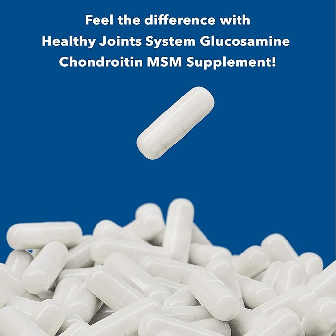 Glucosamine Chondroitin MSM Supplement for Joint & Bone Health - 120 Capsules | Joint Support & Discomfort Relief for Back, Knees, Hands