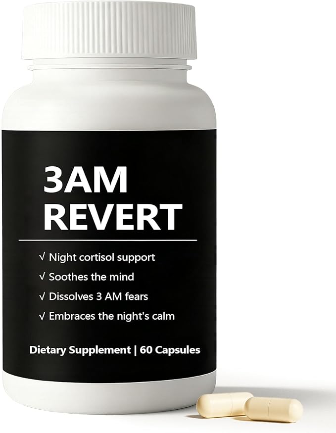 Kleos Cortisol 3 AM Revert, 3 AM Revert Supplement Capsules for Women - Balance Cortisol & Night Relaxation with Ashwagandha, L-Theanine and Magnolia Bark - 60 Capsules (1)