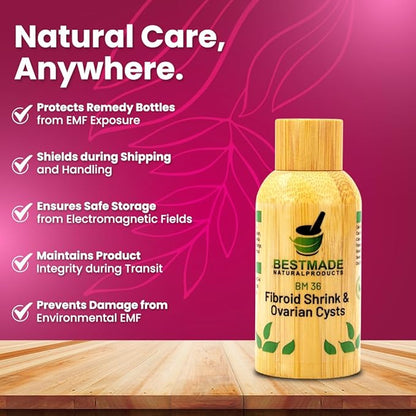 Fibroid Shrink & Ovarian Cysts BM36 - Helps Shrink Fibroids and Ovarian Cysts, Balance Estrogen Levels and Prevent Regrowth, Support for Menstrual Pain and Painful Intercourse, 30 mL Drops | Bestmade