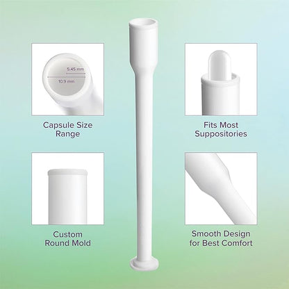 Intimate Rose 15 Count Vaginal Suppository Applicator - Fits Most Boric Acid Suppositories & Vaginal Suppository - Individually Wrapped Suppository Applicators from