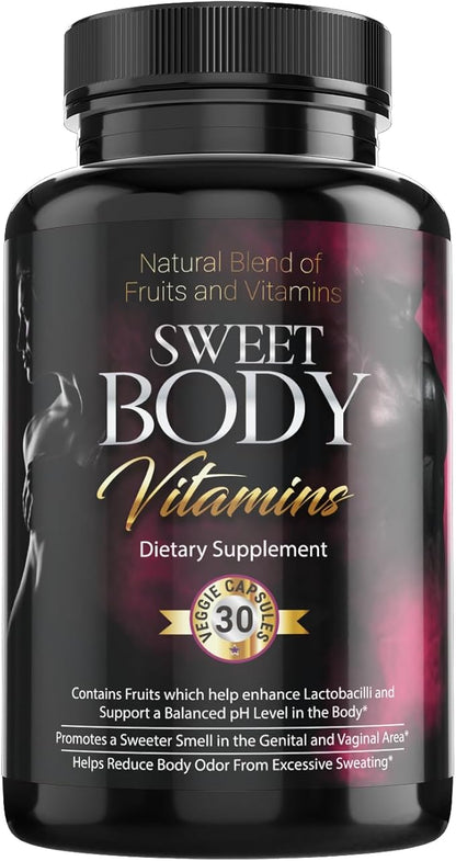 SweetBody Vitamins - Eliminates Body Odor and Reduces Sweating by Promoting a Balanced pH Level in The Body (1 Bottle - 30 Capsules)