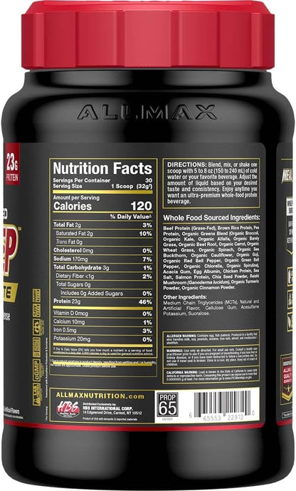 ALLMAX Nutrition MealPrep Lite Whole-Food Protein Powder, Dairy-Free, Keto-Friendly, 23g Protein, 30 Servings (Vanilla Waffle Cone)
