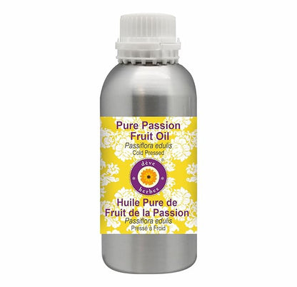 Deve Herbes Pure Passion Fruit Oil (Passiflora edulis) Cold Pressed 1250ml (42 oz)