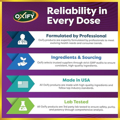 Oxify Melatonin 5 mg | 180 Tablets | Gluten-Free, Non-GMO | Supplement Made in USA