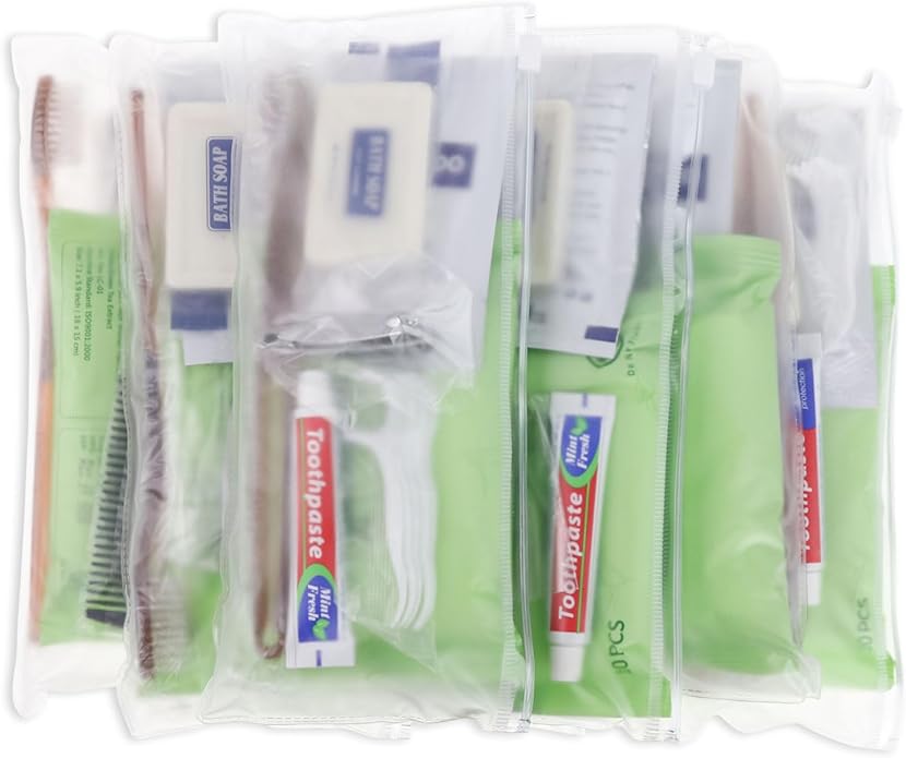 Travel Size Toiletries Kit Individually Packed,Personal Hygiene Kit for for Men Women