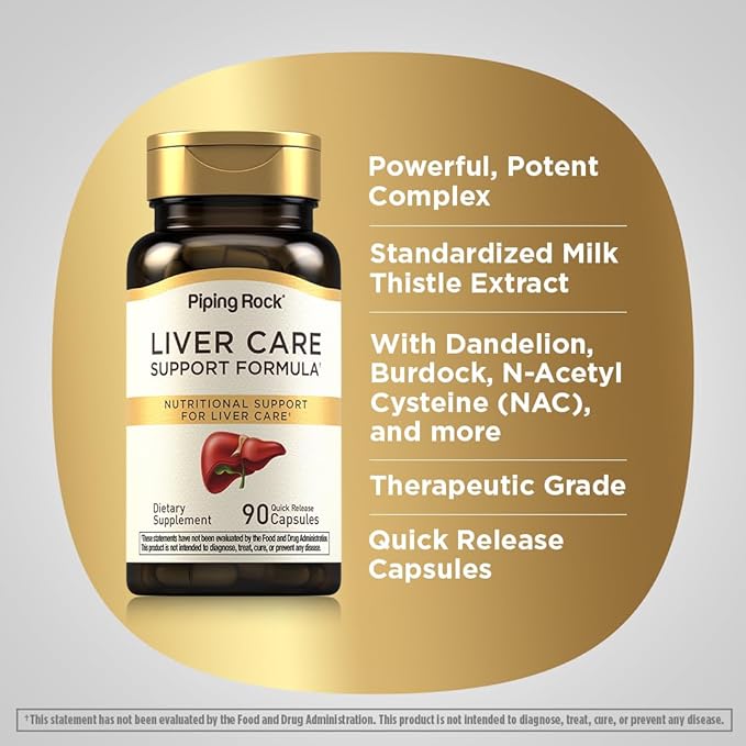 Piping Rock Liver Cleanse Complex | 90 Capsules | Liver Care Support Formula | Non-GMO, Gluten Free Supplement
