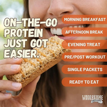Protein Crispy Rice Treats, 15g Protein, 3g-7g Net Carbs, Low Carb, Fluffy, Soft, Chewy, Gluten Free, High Fiber, Keto-Friendly, No Aftertaste (Fluffy Peanut Butter, 3 Pack)