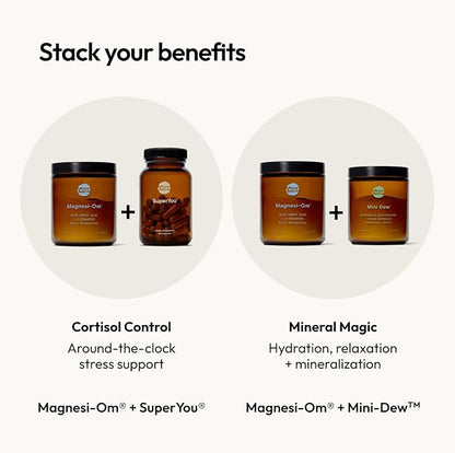 Moon Juice Magnesi-Om Magnesium Powder Supplement - Chelated Magnesium Complex + L-Theanine Blend for Rest, Relaxation & Regularity - Vegan, Non-GMO & No Sugar, Blue Lemon, 7.7 oz, 55 Servings