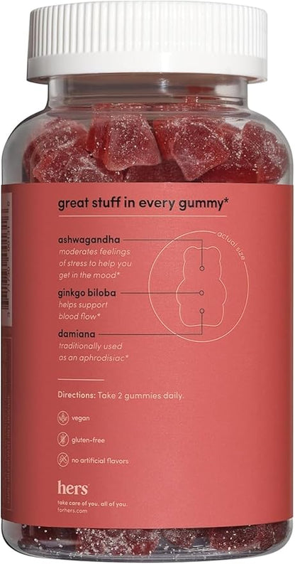 Hers Desire Libido Supplement Gummies - Vegan, Gluten Free, no Artificial Flavors - 60 Count