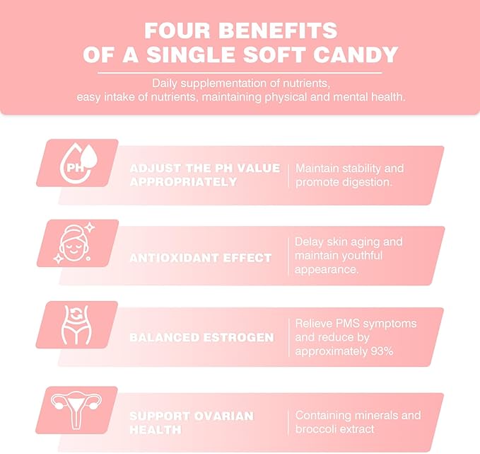 Premium Feminine Balance Gummies for Women - Hawaiian Pineapple Gummies for Women ph, Support Probiotic - Immune Health - Gluten-Free with Vegetarian Friendly - Vitamin C - 60 Count