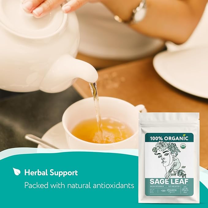 Super Value Pack 5 LB - Organic Sage Leaf Bulk Herb (Salvia officinalis) – Loose Dried Sage Leaves – Tea for Mind and Body Wellness