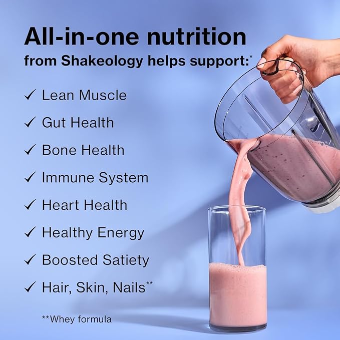 Shakeology 0g Added Sugar Plant Based Protein Powder Blend, Gluten-Free Shake with Vitamins and Minerals – Helps Support Healthy Weight Loss, Lean Muscle – Cookies & Creamy, 30 Servings