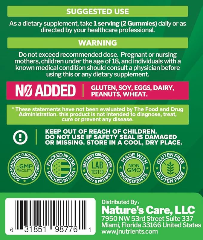 Sea Moss Gummies with Bladderwrack and Burdock Root - Natural Irish Sea Moss Superfood for Immune, Thyroid and Detox Support - Extra Strength for Men & Women - Gluten-Free, Vegan - 60 Gummies