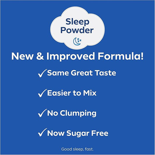 Dream Water Sleep Powder, Sugar-Free, Gluten-Free, Natural Flavors; Blend of 3 Ingredients, GABA, 5mg Melatonin, 5-HPT; Snoozeberry Flavor 60ct