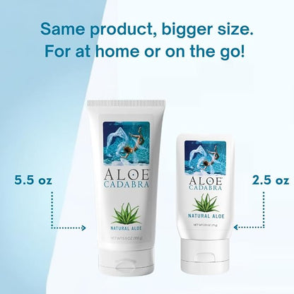 Aloe Cadabra Natural Water Based Personal Lubricant and Vaginal Moisturizer, Organic Aloe Lube for Men, Women and Couples, Non-Staining, pH Balanced (Unscented 2.5 Ounces, 2 Pack)