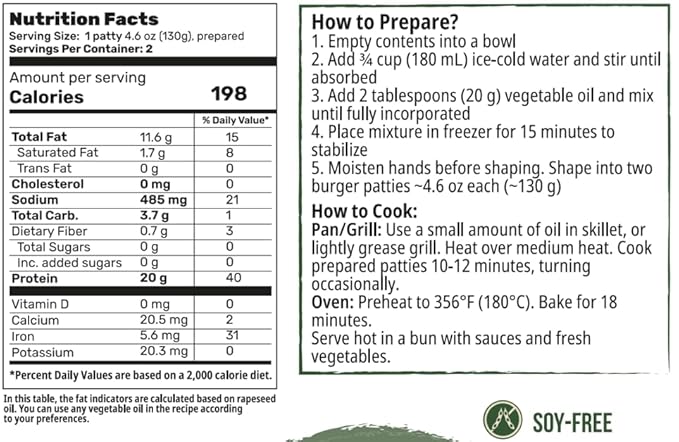 Creative Pea Vegan Variety Pack | Plant-Based Burger, Nuggets, Fish Sticks & Kebab Mix | High-Protein Shelf-Stable Meal Kit | Just Add Water & Oil | Gluten-Free | 4 x 65g