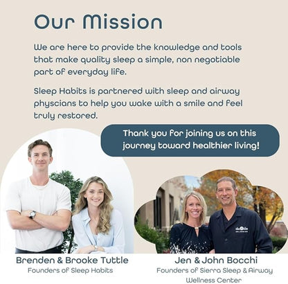 SleepHabits Restore | 30 Nights Magnesium Glycinate Powder Natural Sleep Aid with L-Theanine, Tart Cherry, Beet Root, | Calm Melatonin-Free Deep Sleep Supplement Drink for Recovery & Clear Mornings