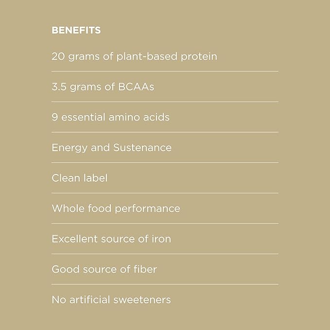 Protein Powder - Muscle Growth & Recovery Support - Plant-Based Protein - Essential Amino Acids & BCAAs - Vegan, Gluten-Free & USDA Organic - Vanilla, 1.25 Pound (Pack of 1)