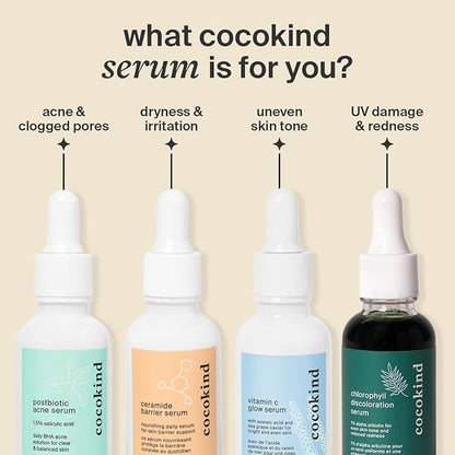 Cocokind Ceramide Barrier Serum, Hydrating Serum to Reduce Dryness, All Skin Types including Sensitive Skin, Fragrance Free, Cruelty Free, Jumbo Bottle, 2oz