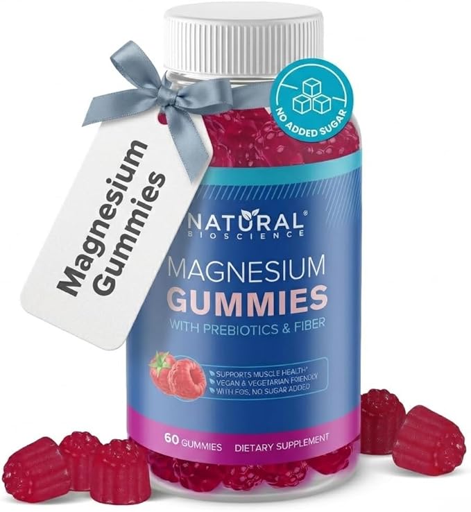 Sugar-Free Magnesium Gummies for Adults - High Potency Magnesium Citrate Supplement, Easy to Chew, No Artificial Sweeteners, Vegan, Anti-Stress, Sleep Support, Muscle Health & Relaxation, 60 Gummies