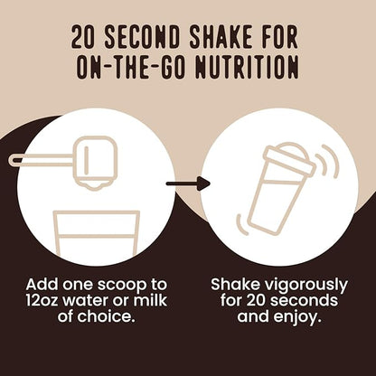 FlavCity All in One Protein Shake Powder, Cookies and Cream - On the Go Meal Alternative + Collagen Peptides, Reishi & Cordyceps - Focus, Skin, Hair & Joint Support - 100% Grass Fed Whey, 20 Servings