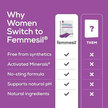 Femmesil Vaginal Antifungal Soap for Yeast Infection Relief for Women, Vaginal Itch & Irritation, Dermatologist Tested & Hypoallergenic Approved. All-Natural Vagina Soap Bar (75gm)