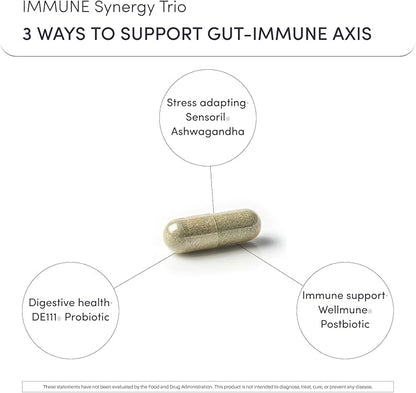 Defend Immune & Gut Support – Spore Probiotic DE111®, Beta Glucan, Ashwagandha – Supports Immunity, Gut Health, Stress & Bloating Relief Supplement – 60 Capsules
