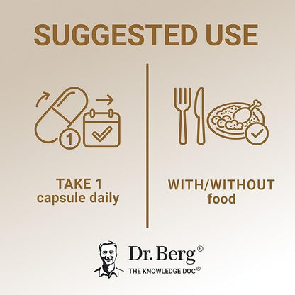 Dr. Berg Maximum Strength 2-in-1 Vitamin D3 K2 10,000 IU | Naturally Derived D3 | 4X Lab-Tested & Verified | High Absorption Formula | K2 D3 Vitamin Supplement - 120 Capsules