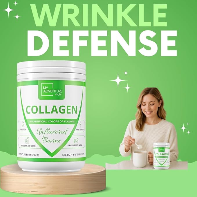 My Adventure to Fit Hydrolyzed Collagen for Women - Grass Fed Collagen Powder for Muscle Growth & Collagen Protein Powder - Keto Collagen Powder for Joints & Gut Health - Unflavored Bovine 300g