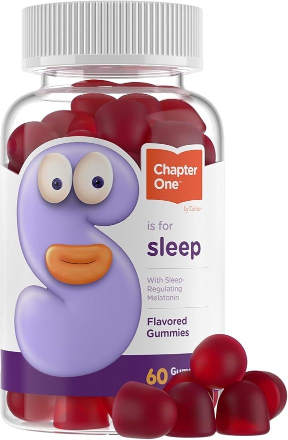 Zahler - Chapter One Sleep Melatonin Gummies for Kids & Adults (60 Flavored Gummies) 2.5 mg - Natural Kids Melatonin Gummy for Sleeping