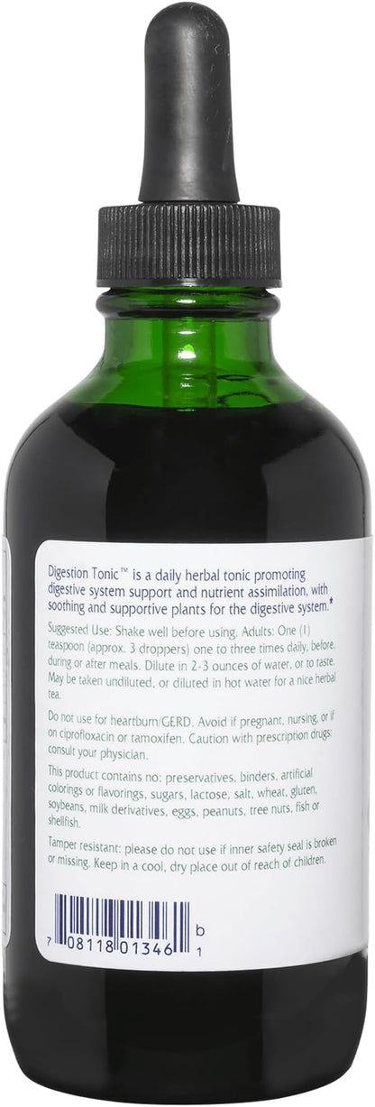 Vitanica Digestion Tonic, Gas and Bloating Relief Supplement, Organic, Improve Digestive Function & Gut Health, for Women & Men, Peppermint Oil Fennel Ginger & Aloe Vera Vegan, 4 Oz