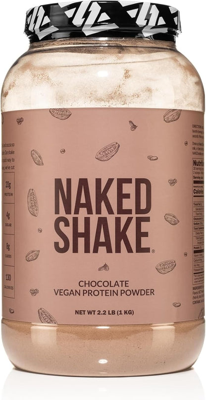 NAKED Shake - Chocolate Protein Powder - Plant Based Protein Shake with Mct Oil, NSF Certified, Gluten-Free, Soy-Free, No Gmos Or Artificial Sweeteners - 30 Servings