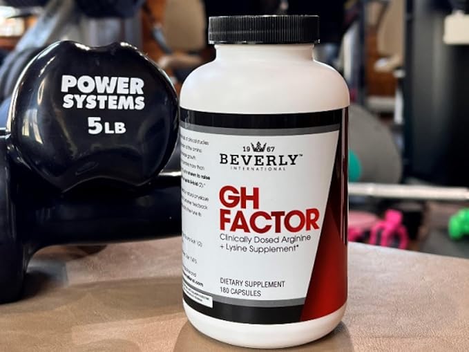 Beverly International GH Factor, 180 Capsules. Arginine and Lysine Supplement, Amino Acid Formula. Revitalize Your Physique.