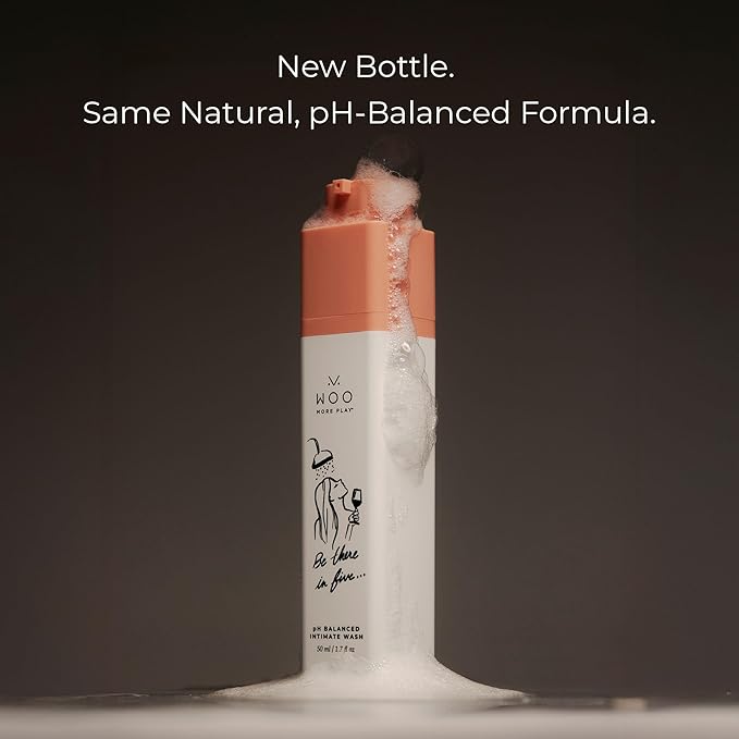 Woo More Play, Be There In Five, Feminine Wash, pH Balanced, Made With Natural Ingredients (Aloe, Calendula Extract, Matricaria Flower Extract) - 50 ml | 1.7 fl oz