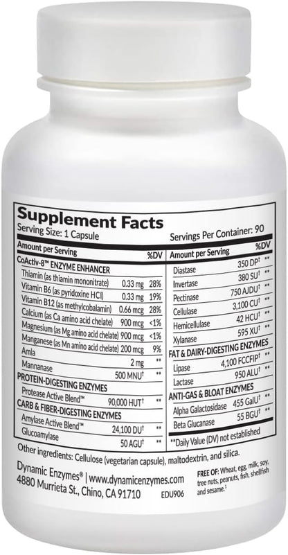 Eat E-Z Ultra Advanced Digestive Enzyme Supplement – Broad-Spectrum Multi-Enzyme Formula for Heavier & Harder-to-Digest Meals – Supports Occasional Bloating, Gas & Indigestion – 90 Vegetarian Capsules