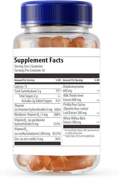 60 Count Post Party Gummies – DHM, Milk Thistle & Electrolytes – Wellness Support – Strawberry Flavor – Wake Up Refreshed