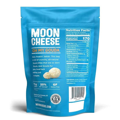 Moon Cheese Oh My Gouda Cheese Bites, 2 Ounce, 3-Pack, Crunchy, Packed With Protein & Calcium, Keto, Gluten Free