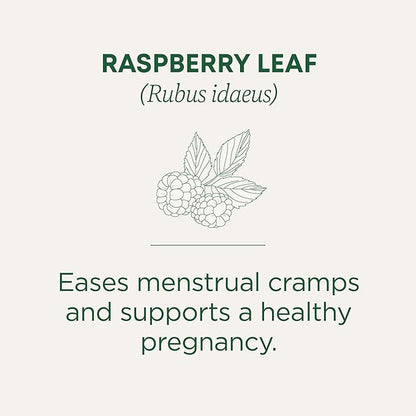 Traditional Medicinals Organic Raspberry Leaf Herbal Tea, Eases Menstrual Cramps & Supports Healthy Pregnancy - 48 Tea Bags