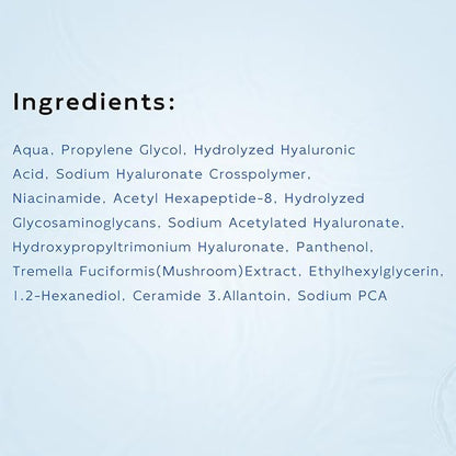 3% Hyaluronic Acid Serum for Face, Anti-Aging Hydrating Serum with 20,000 ppm Ceramide NP & 10,000ppm Acetyl Hexapeptide-8, Korean Skincare ultra hydrating serum, turm Skin/Sensitive Skin(1.5 ml*30)