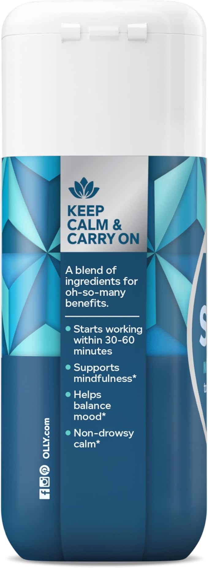 OLLY Ultra Strength Goodbye Stress Softgels,GABA,Ashwagandha,L-Theanine and Lemon Balm,Stress Relief Supplement -,60 Count (Pack of 2)