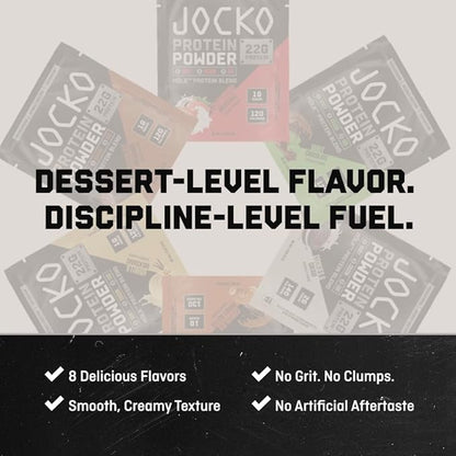 Jocko Fuel Whey Protein Powder, Banana Cream, 22g Protein, Digestive Enzymes + Probiotic Blend, No Sugar Added, with Essential Amino Acids + Electrolyte Minerals, 28 Servings
